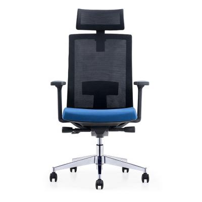 China (Size) Hot Selling Adjustable Rotating Back Ergonomic Executive High Staff Adjustable Mesh Chair for sale