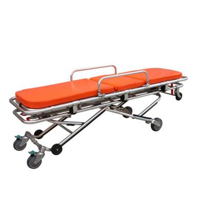 China Lightweight Retractable Hospital Trolley Stretcher Transfer Alloy Ambulance Stretcher For First Aid for sale