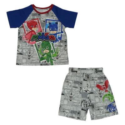 China Cartoon printing Chinese supplier boy and girl two piece pajamas boy and girl short sleeve pajamas for sale