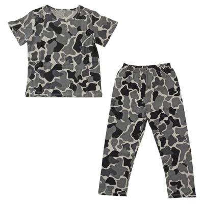 China High Quality Breathable Printed All Over Pajamas Army Green Pajamas Set Boys Pajamas for sale