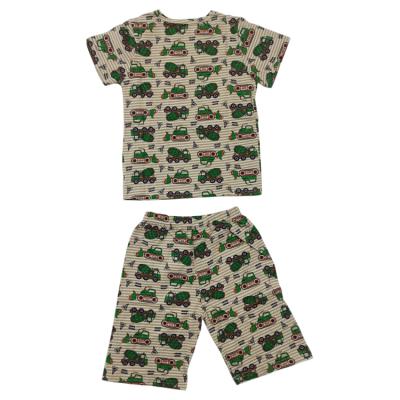 China Cartoon printing pajamas children's summer new cotton short sleeve breathable air conditioning set Korean boys pajamas for sale