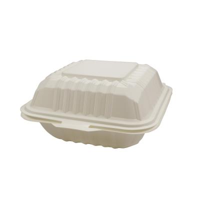 China Disposable Eco-Friendly Compostable Cornstarch Biodegradable Take Out Food Containers Bento Box Green Tableware Lunch Box for sale