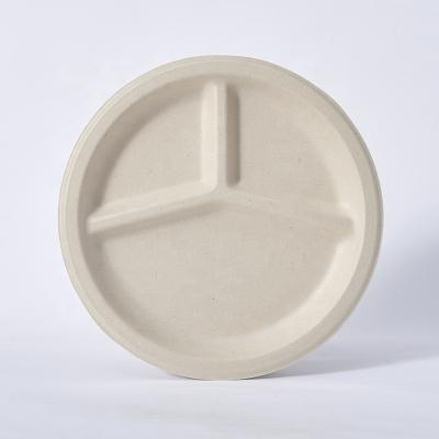 China 9 Inch Biodegradable Compostable Sustainable Sustainable Disposable Eco Friendly Tableware Sugarcane Food Dishes Dish Renewable Cutlery for sale