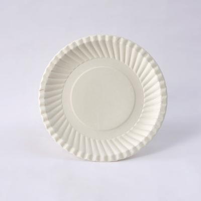 China 10 Inch Sugarcane Bagasse Round Food Disposable Eco-Friendly Biodegradable Tray Plates Sustainable Renewable Tableware for sale