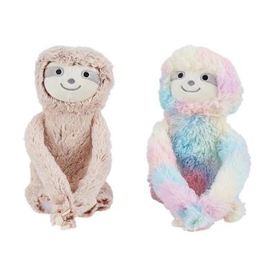 China Colorful Long Plush Stuffed Animal Fabric With Long Arms Christmas Sloth Teddy for sale