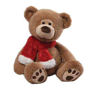 China PP Cotton Christmas Teddy Bear Plush Customized Plush Toy With Red Scarf for sale