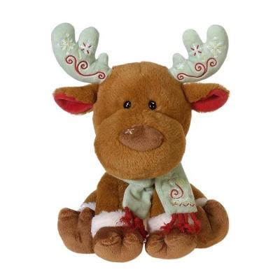 China Fashionable Promotional Plush Reindeer Stuffed Toy Christmas Baby Soft Toy for sale