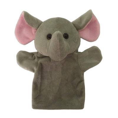 China Promotional Soft Animal Toy Stuffed Plush Elephant Puppet Custom Educational Hand Puppet for sale