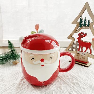 China 96-46 Cups Custom Made High Quality Viable Santa Ceramics Creative Christmas Love Mug for sale