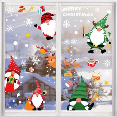 China Label 106-010 Minimalist Printing Sticker Waterproof Window Wall Customization Christmas Door PVC Self Adhesive Decal Label for sale