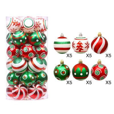 China 929-4 Minimalist Christmas Tree Ornaments Ball Set Unbreakable Plastic Fashionable Decoration for sale