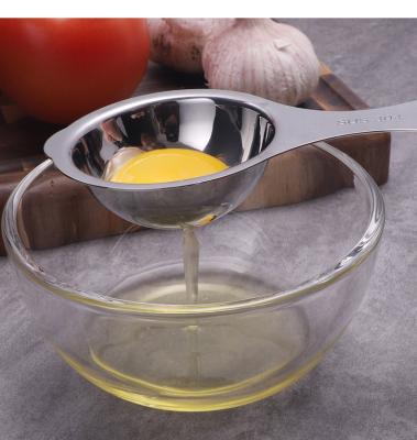 China 1019-24 304 Stainless Steel Utensilios Custom Eco-friendly De Cocina Chicken Minimalist Egg Yolk Separator For Kitchen Instrument for sale