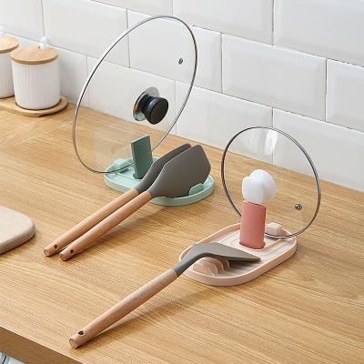 China 1019-21 Minimalist Spatula Kitchen Spoon Cover Shelf Shelf Storage Pot HolderDrain Rack Mat Tableware Storage Spoon Holder Non-slip Non-slip for sale