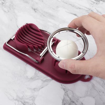 China Viable 1019-19 Egg Cutter Kitchenware Divider Stainless Steel Egg Slicer Multi-petal Divider Egg Beater for sale