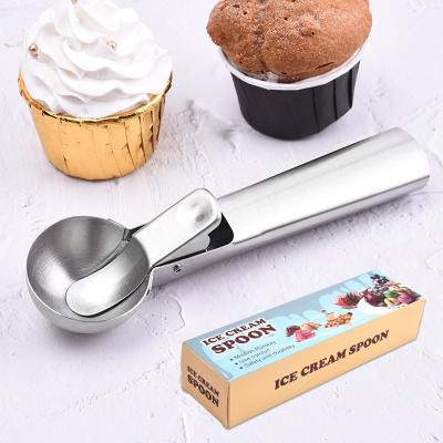 China 2021 Minimalist Amazon Hit Ice Cream Kitchen Accessories 1025-8 Ice Tools Food Grade Stainless Steel Ice Cream Scoop for sale