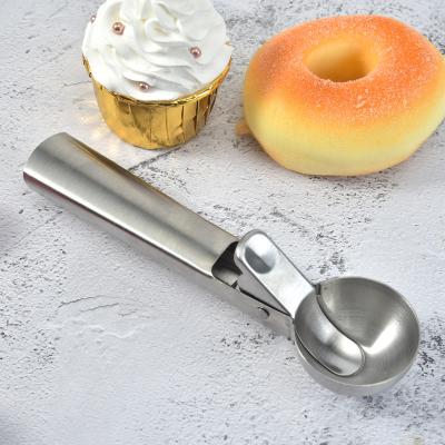 China 1025-8 Minimalist 2021 Kitchen Accessories Ice Cream Amazon Hit Ice Cream Tools Food Grade Stainless Steel Ice Cream Scoop for sale