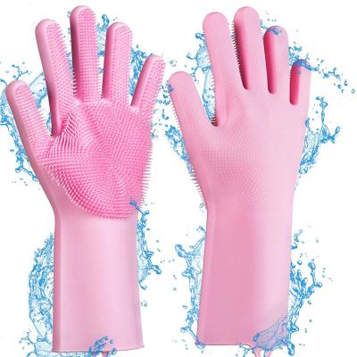 China Hot Selling Minimalist 1025-2 Dish Cleaning Mitt Portable Kitchen Washing Accessories Bpa Free Silicone for sale