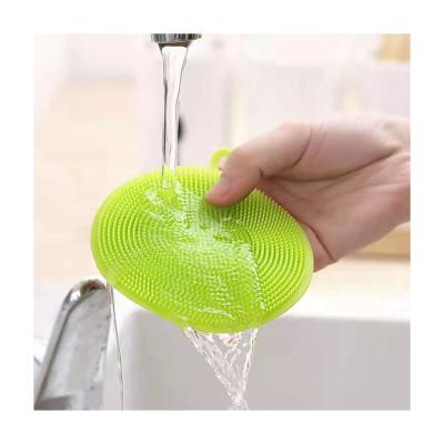 China 822-12 Multifunctional Silicone Dishwashing Brush Stick Oil Kitchen Brush Not Easy Pot for sale