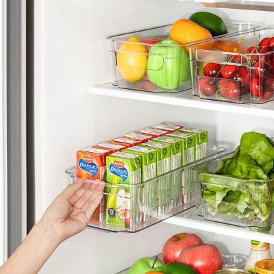 China 106-024 Freshness Storage Bins Kitchen Wholesale Fridge Storage Box Fridge Drawer Plastic Stackable Organizer Freshness Organizier for sale