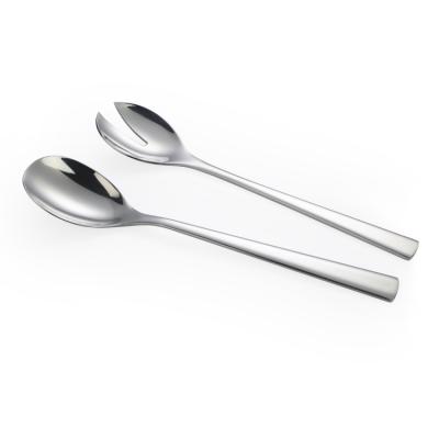 China 2021 Viable China Made Soup Spoon Factory Price For Salad Stainless Steel Salad Spoon for sale