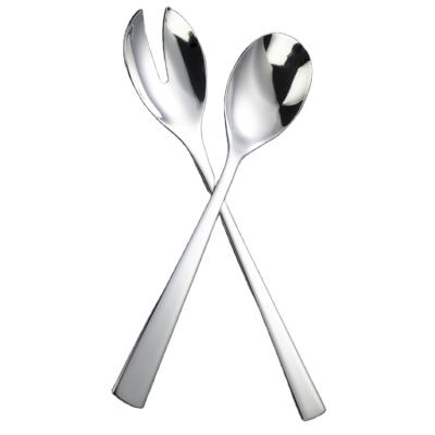 China High quality sustainable 2pcs spoon set top grade stainless steel salad spork for restaurant for sale