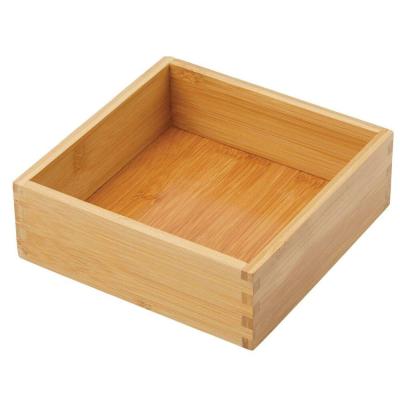 China Sustainable Comfort Office Cabinet Drawer Organizer Tray Bin Easy To Bamboo Eco-friendly USE for sale