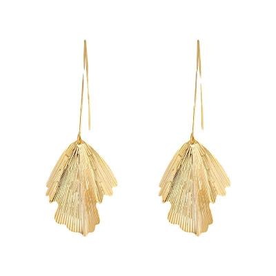 China Net red temperament ear accessories of news leaf earrings CIA niche wind design cold sense female wind earrings for sale