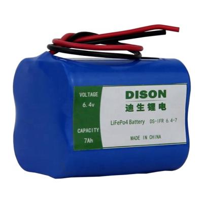 China Military industry 6.4v 7Ah 44.8Wh LiFePo4 lithium ion phosphate battery pack for telecommunication for sale