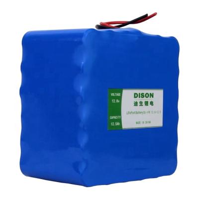 China Military industry LFP 12.8v 12.5Ah 160Wh LiFePo4 lithium ion phosphate battery pack for solar road lighting for sale