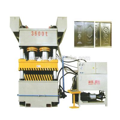 China Metal Forming High Quality Stainless Steel Metal Door Plate Steel Door Skin Embossing Hydraulic Press Machine for sale