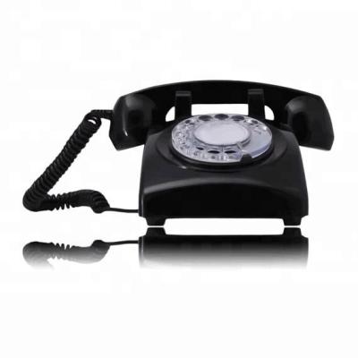 China Hot ! dail rotary black 60s 80s retro old fashioned vintage tied landline phone 1980 for sale