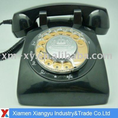 China black antique telephone with rotary dailer 1960 for sale