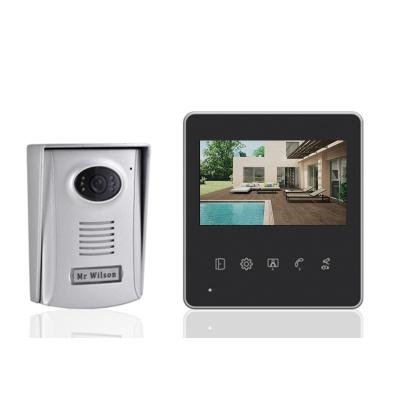 China Home Ring Touch Botton Monitor 2 Wire Connect Outdoor Unit Video Door Phone U4122 for sale