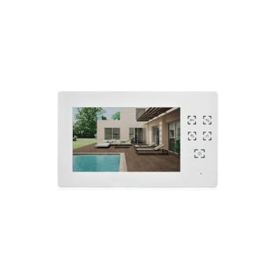 China two way intercom through indoor monitor and outdoor unit support locking video door phone 7