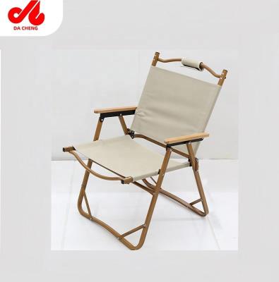 China Eco-friendly Wood Camping Chair Wholesale Beach Accessories Each Chair Aluminum Wood Foldable Beach Chair for sale