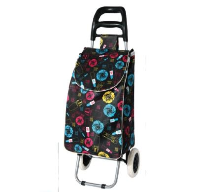 China Wholesale Folding Trolley With Wheels Patterns Colorful Satin Fabric Customized Wheeled Trolley Cheap Price for sale