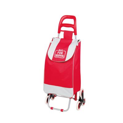 China Cheap Price 3 Wheel Folding Portable Shopping Cart With Rising Wheels Food Folding Waterproof Supermarket Shopping Bag for sale