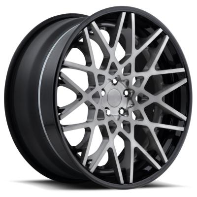 China 18''-26'' Aluminum Alloy 3 Piece Forged Wheels BLQ Grid Design for sale