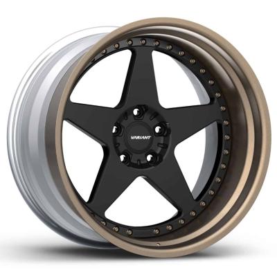 China Deep Dish Lightweight Five Spoke Wheels 3 Piece Rims VARIANT APX-3P for sale