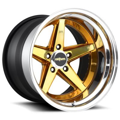 China Convex Center Forged Rotiform Wheels Rotiform 917 Porsche 911 Gold Wheels for sale