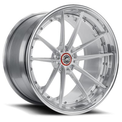 China 22 Inch 3PC Deep Dish Chrome Wheels Rims AL13 R30 R-SERIES for sale