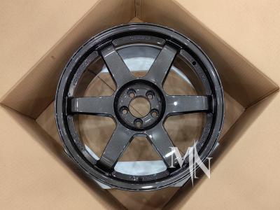 中国 Volk Racing TE37 SL Wheels Black Edition III 4x100 5x120 18 19 20 Inch Custom Double Black Rims 販売のため