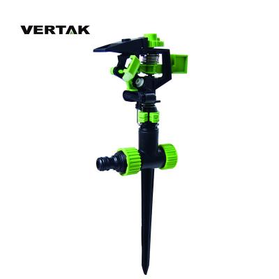 China VERTAK Plastic 360 Degree Impulse Watering Sprinklers With Stage Spike Garden Plastic Pulsating Sprinkler for sale