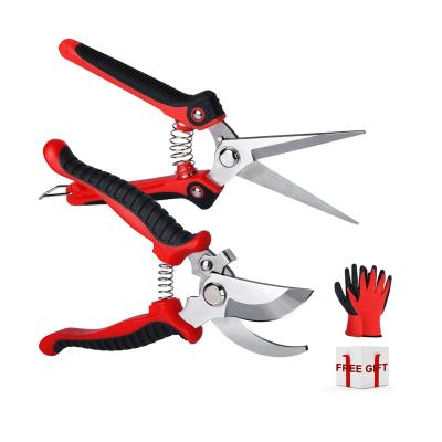 China VERTAK 3 PCS Garden Stainless Steel Garden Flower Pruner Shears Precision Pruner Set for sale