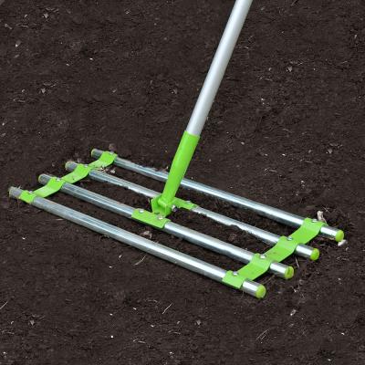 China 65 in. Garden Handle Lawn/Garden Vertak Rake. Long Length Aluminum Soil Spreader Leveling Rake for sale