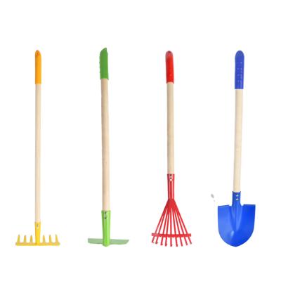 China Garden ; Long Handle Garden Kids Outdoor Tool Sets Four Color VERTAK Wood Handle And Steel Head for sale