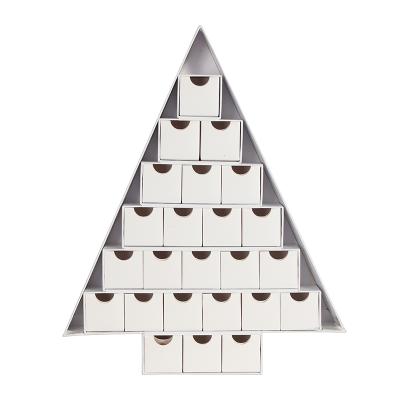 China Yongjin Recyclable Custom 25 Days Packaging Advent Calender Christmas Tree Cardboard Paper Box for sale