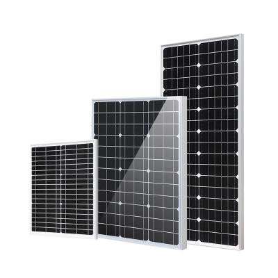 China Solar Power Is Converted To Electricity 10W 20W 50W Mono Solar Panel 18V Off Grid Power RV Boat 12V Panel Kit for sale