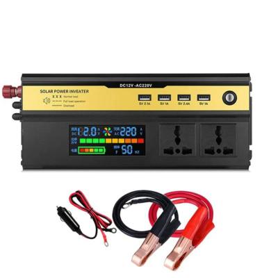 China DC 12V to AC 220V 10000W/8000W/5000W/3000W LED Universal EU Plug Voltmeter Converter Transformer Pure Sine Wave Inverter 17x10x6.5cm for sale