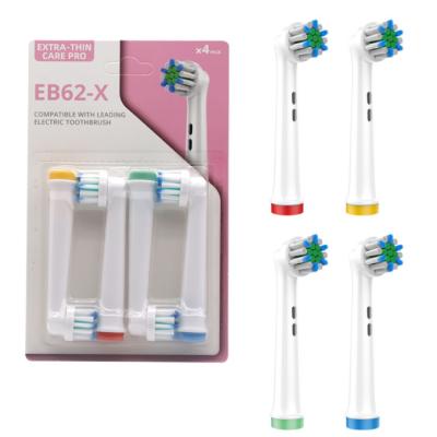 China Household New Arrival Patent 4pcs EB62-X Electric Toothbrush Head Electric Toothbrush Replacement Rotary Head for sale